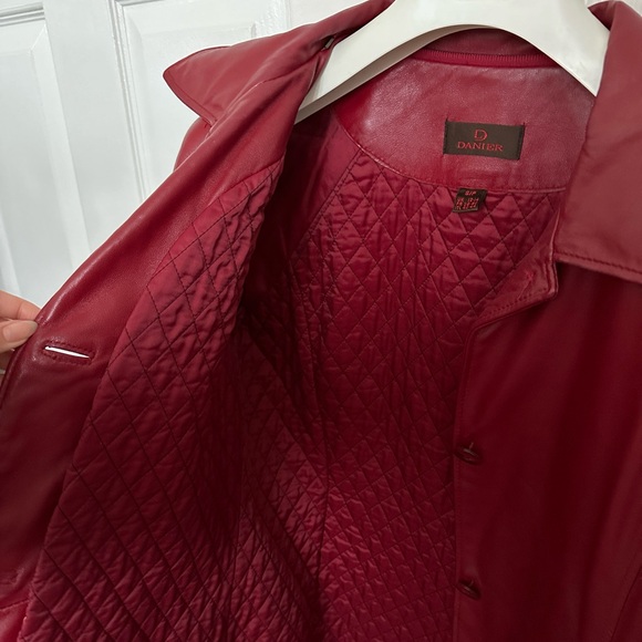 Red Danier Leather Jacket - Picture 4 of 4